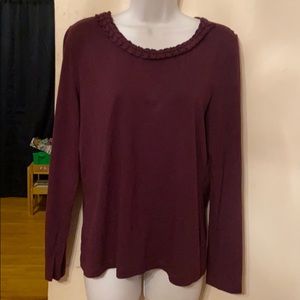 Burgundy long sleeve shirt